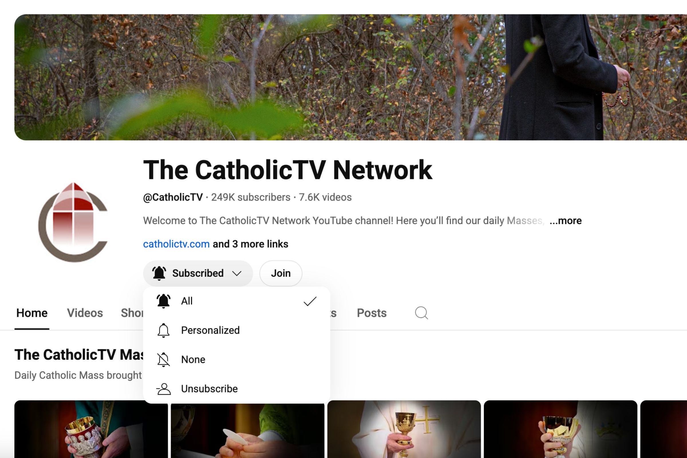 CatholicTV YouTube Channel
