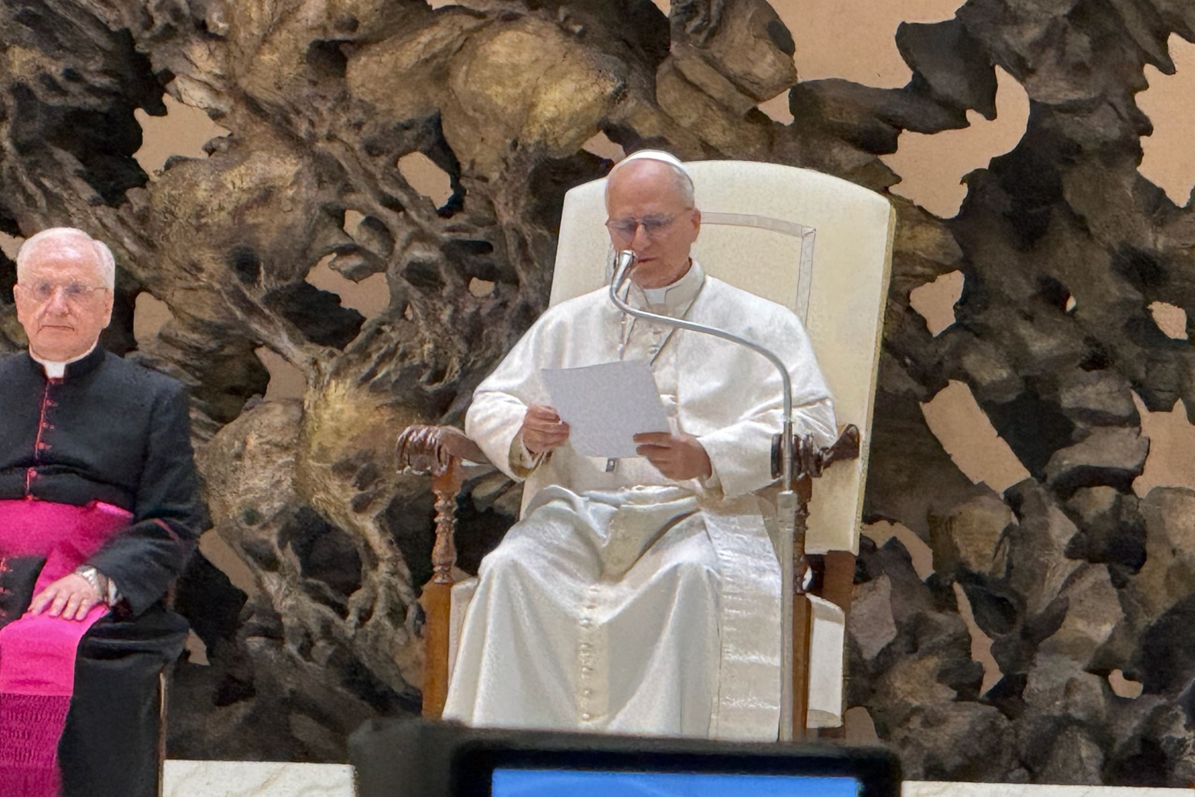 Pope Leo XIV at the first papal press conference