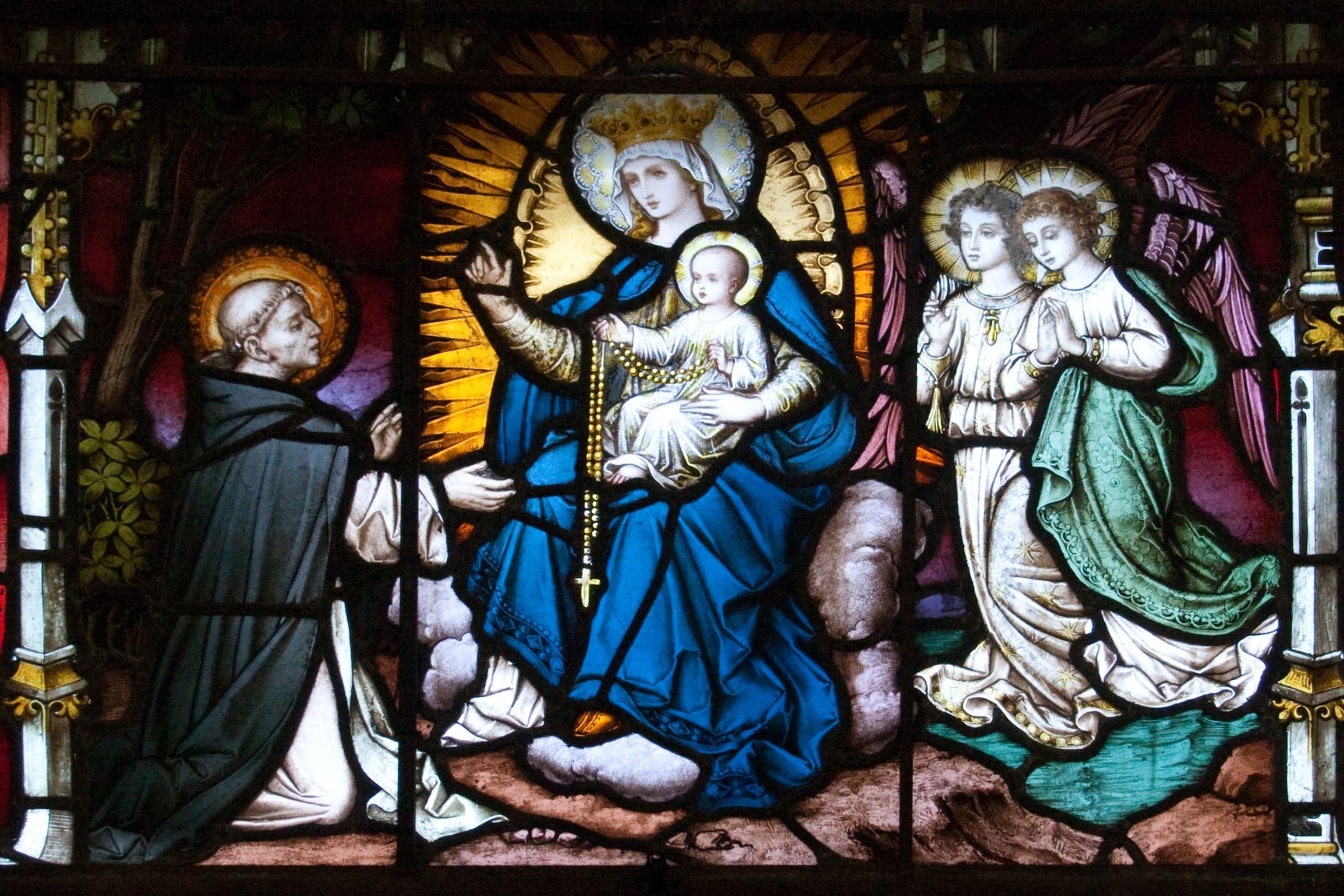 St. Dominic receiving the Rosary from Our Lady