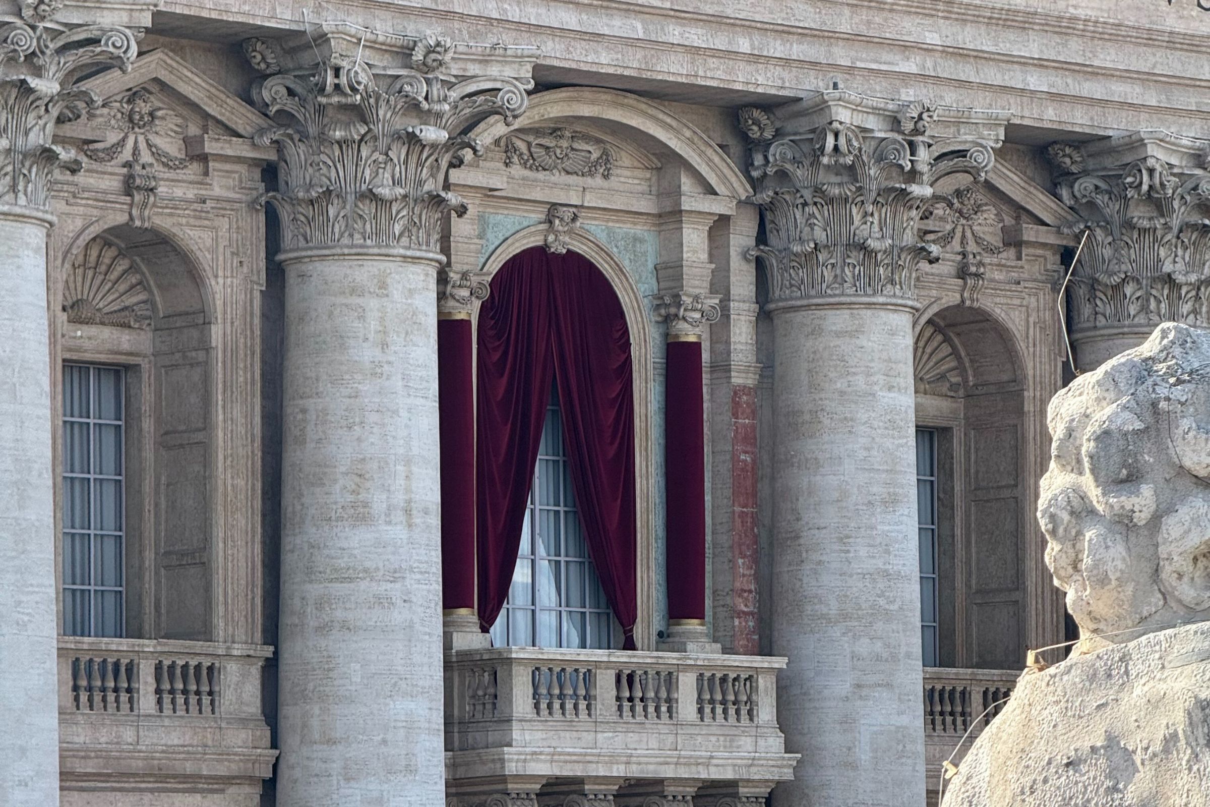 The balcony of St. Peter's Basilica